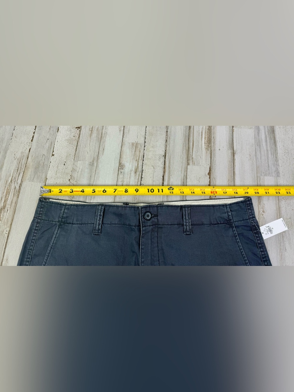 Old Navy Chino Shorts Mens 38 Slim Fit Black 7" Gray Lived-In Straight NWT - Picture 6 of 10